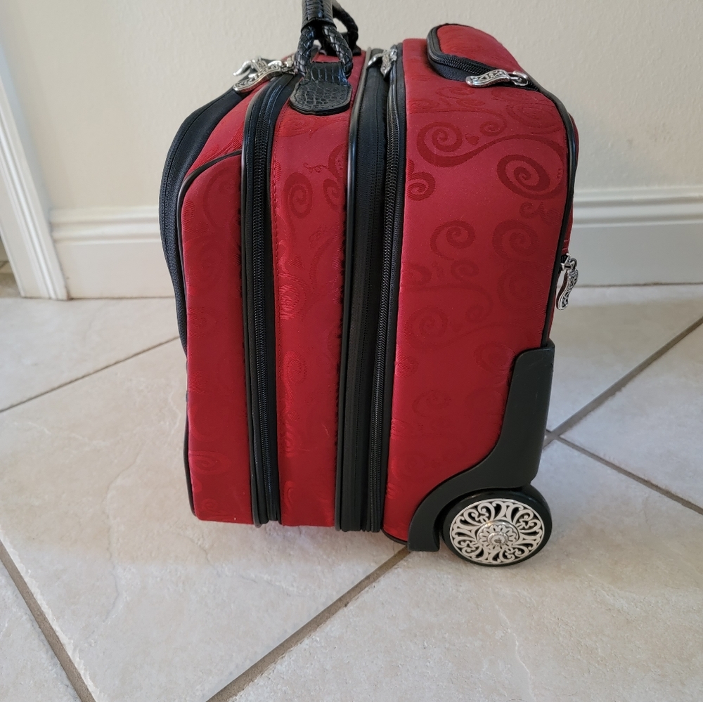 Brighton Red and Black Laptop Bag with Heart Accent - Picture 4 of 12